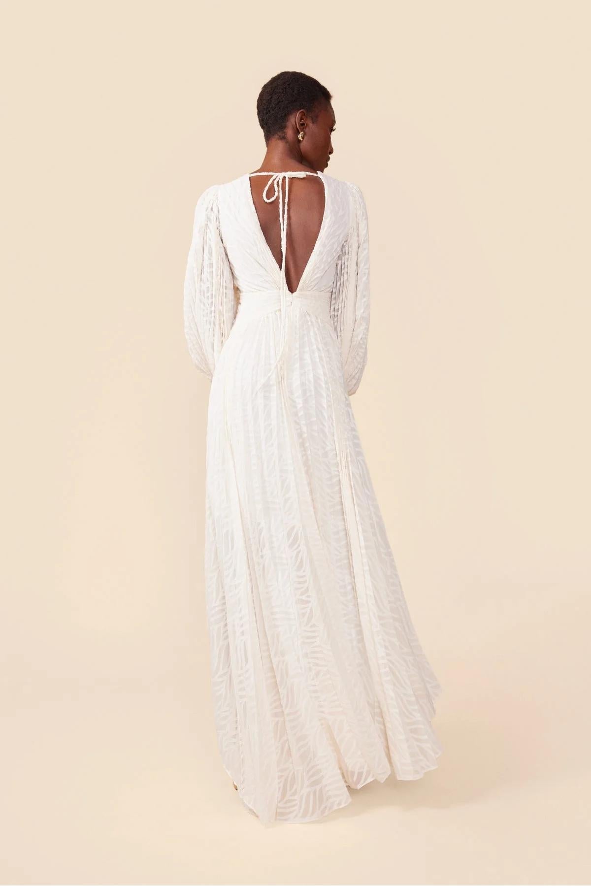 Allegory Elsa Cream Maxi Dress Claxoria