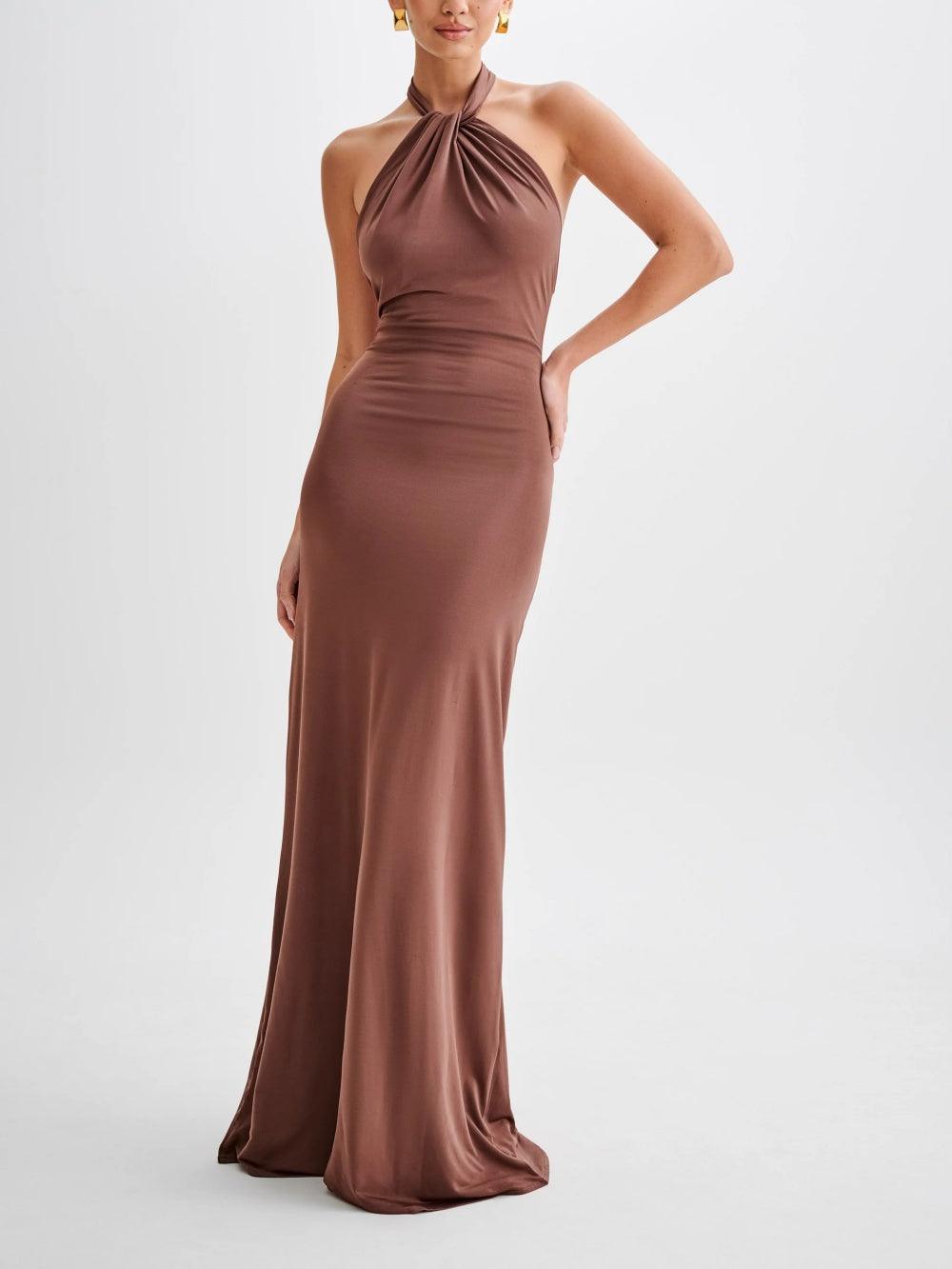 Aurelia - Sculpted Elegance Halter Gown miaforde.co