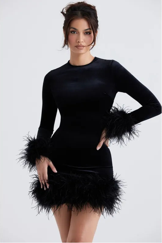Nocturne™ | Plume Mini Dress Claxoria