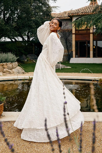 Allegory Elsa Cream Maxi Dress Claxoria