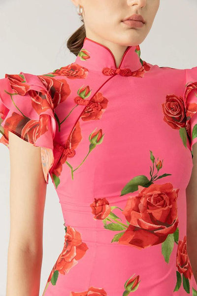 Lalin Sleeveless Maxi Floral Dress Claxoria
