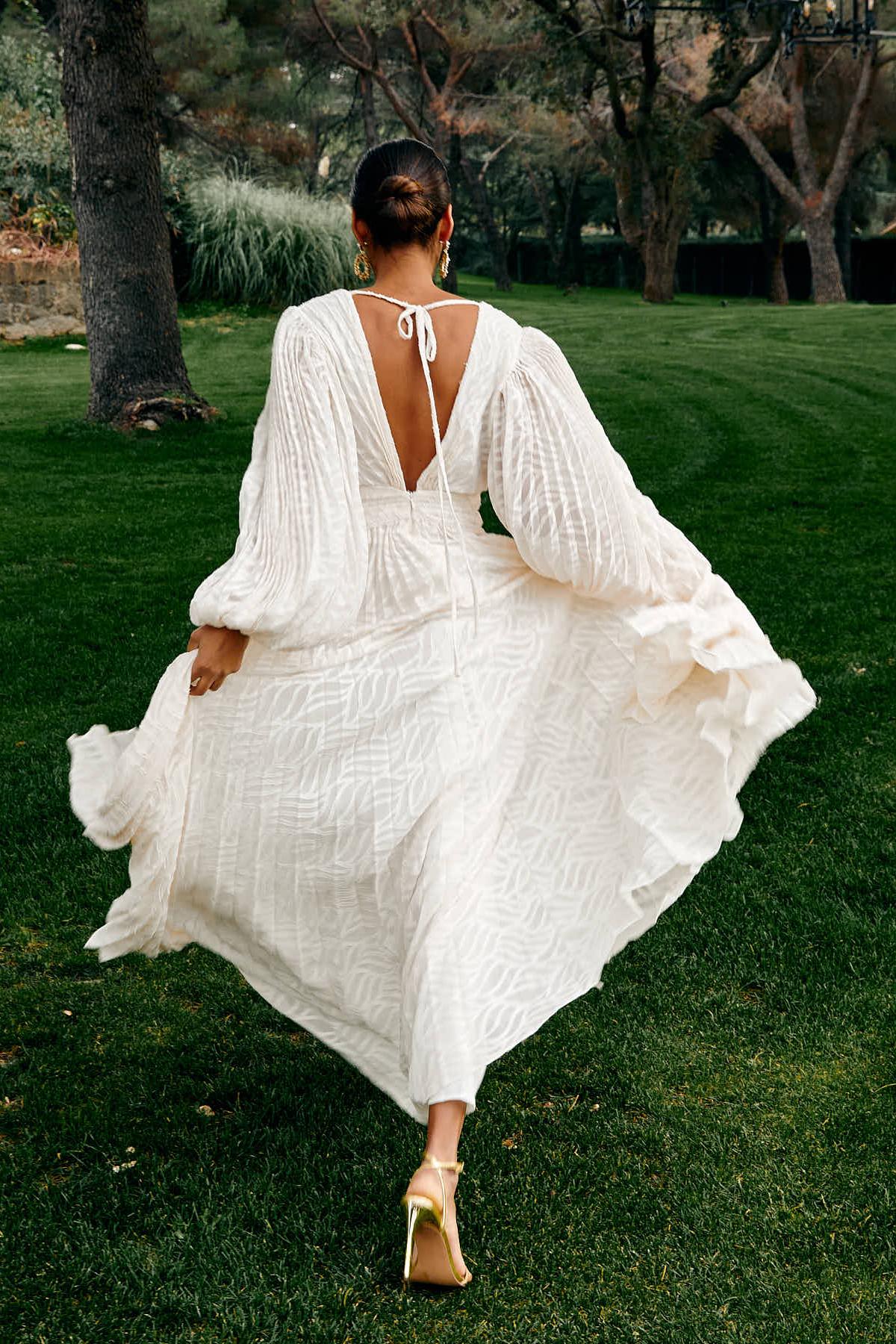 Allegory Elsa Cream Maxi Dress Claxoria