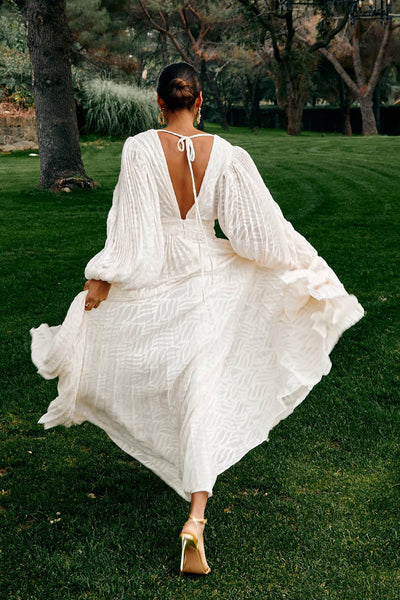 Allegory Elsa Cream Maxi Dress Claxoria