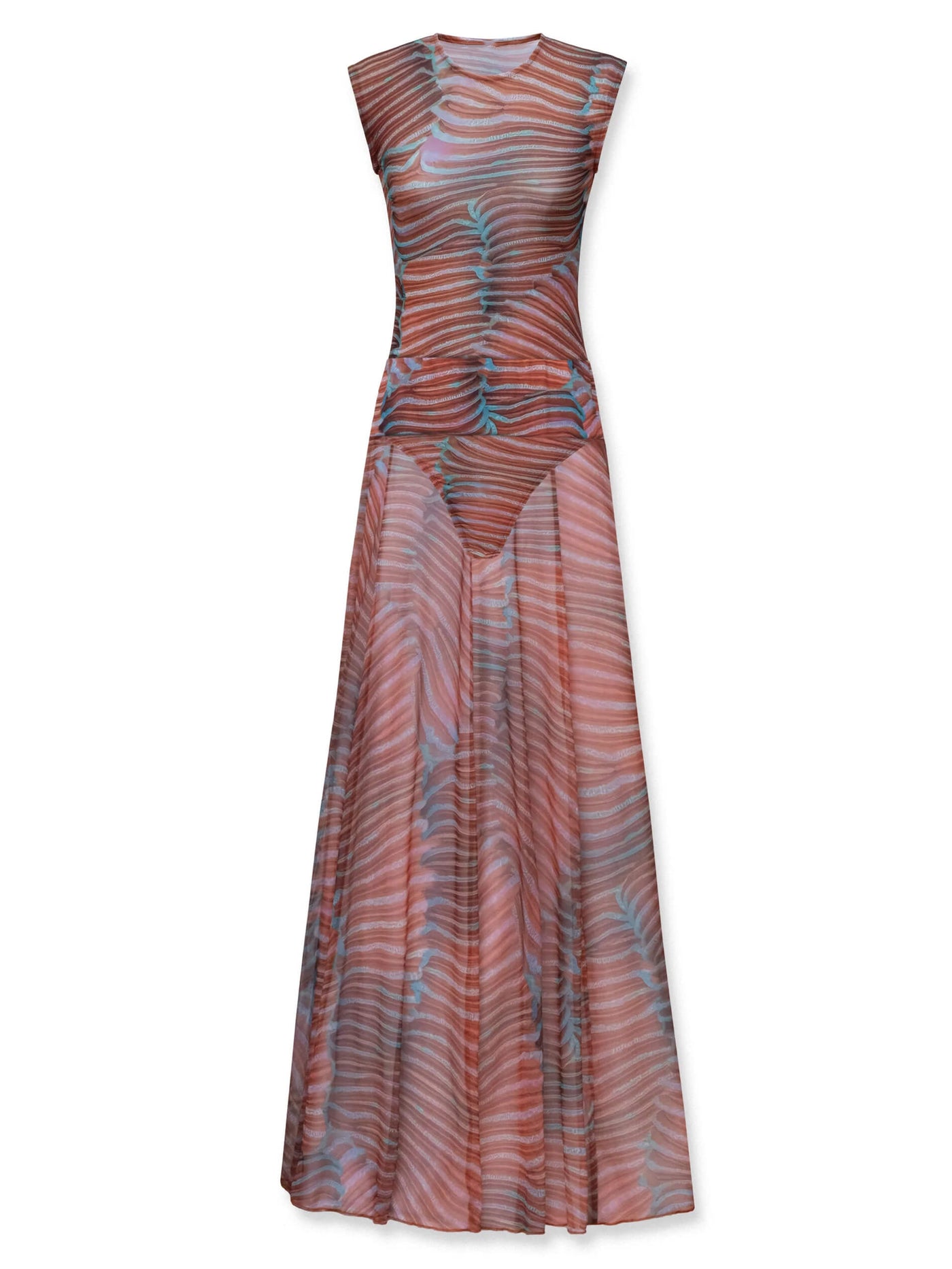 Sierra Sunset Sheer Maxi Dress miaforde.co