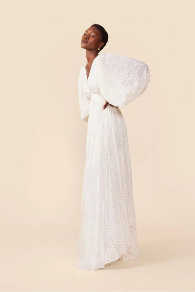 Allegory Elsa Cream Maxi Dress Claxoria