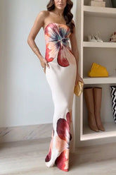 Calista™ | Strapless Satin Maxi Slip Dress Claxoria