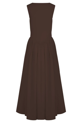 Elysian™ | Cacao Midi Dress Claxoria