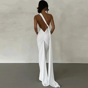 Isadora™ | Elegant Backless Dress Claxoria