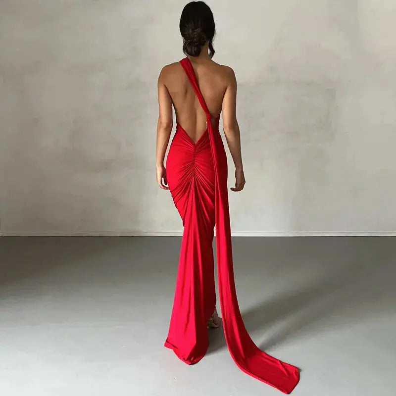 Isadora™ | Elegant Backless Dress Claxoria