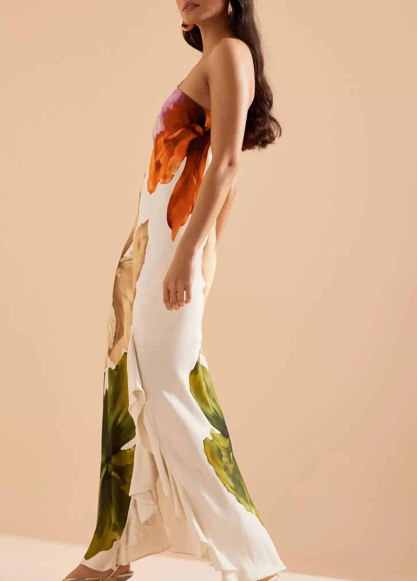 Veyra™ | Botanical One-Shoulder Maxi Claxoria