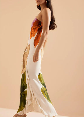 Veyra™ | Botanical One-Shoulder Maxi Claxoria
