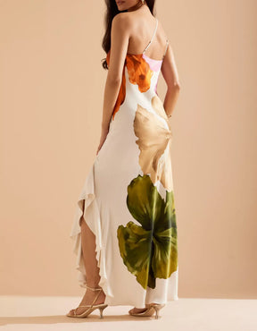 Veyra™ | Botanical One-Shoulder Maxi Claxoria