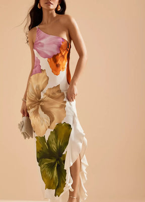 Veyra™ | Botanical One-Shoulder Maxi Claxoria